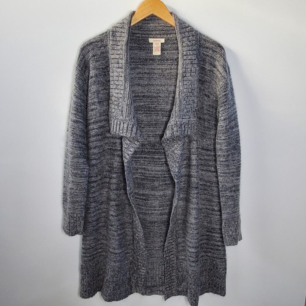 Sundance soft Lambswool / Mohair blend Long open front cardigan sweater Great co